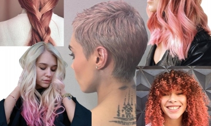 Этюд в розовых тонах: как выглядит трендовое окрашивание волос в оттенке розовое шампанское