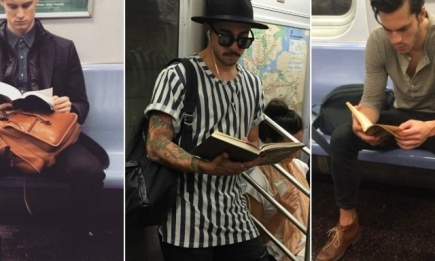 Срочно подписаться: Инстаграм с фотографиями читающих в метро мужчин
