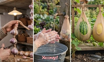 Більше ніяких дорогих магазинних підв'язок та сіток: 6 супер-ідей використання капронових колготок на дачі