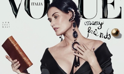 Деми Мур украсила обложку глянцевого журнала Vogue (ФОТО)