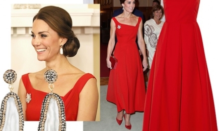 Вдохновение дня: идеальная Кейт Миддлтон в красном платье Preen by Thornton Bregazzi