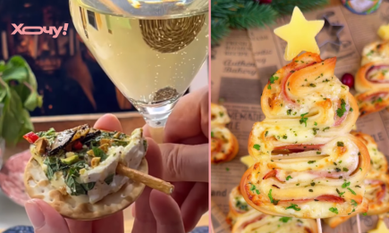 Нарезаем сыр и зелень: два удивительных рецепта закусочных "елочек" (ВИДЕО)