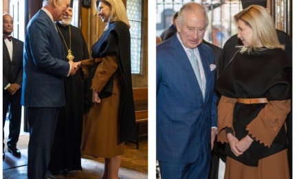 Сама безупречность! Елена Зеленская встретилась с королем Великобритании в костюме от украинского бренда (ФОТО)