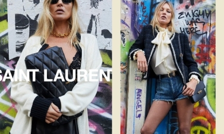 Кейт Мосс показывает, как носить мини-шорты в новой рекламе Saint Laurent (ФОТО)