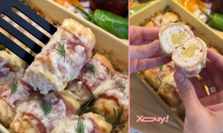 Нежные рулетики "с сюрпризом" на праздничный стол: как приготовить сочные крученики (ВИДЕО)