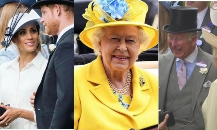 Члены королевской семьи посетили открытие скачек Royal Ascot: королева, принц Гарри, Меган Маркл и другие (ФОТО)