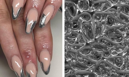 Модный нейл-арт: маникюр "расплавленный металл" уже просится на ваши ногти