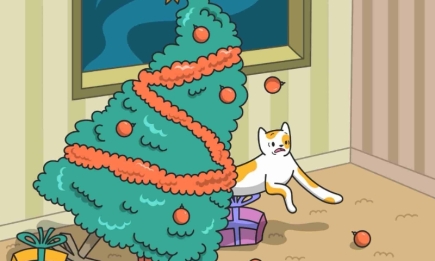 Простоит все праздники: оберните этим елку - и кот к ней ни за что не подойдет (ВИДЕО)
