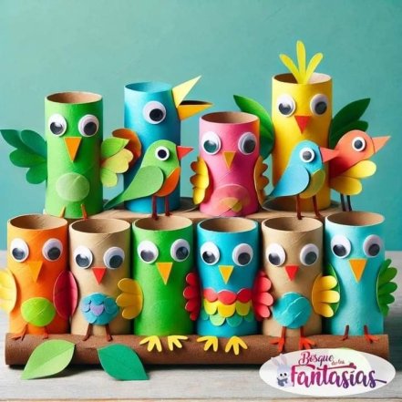 Делаем попугая из втулки туалетной бумаги