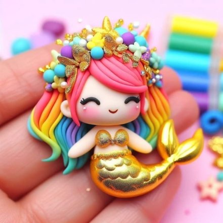 Русалка з повітряного пластиліну