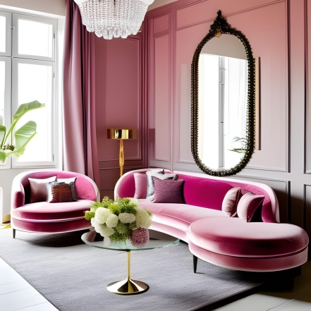 Розкішний гламур: рожева зала для вибагливої господині (ФОТО) - фото №1