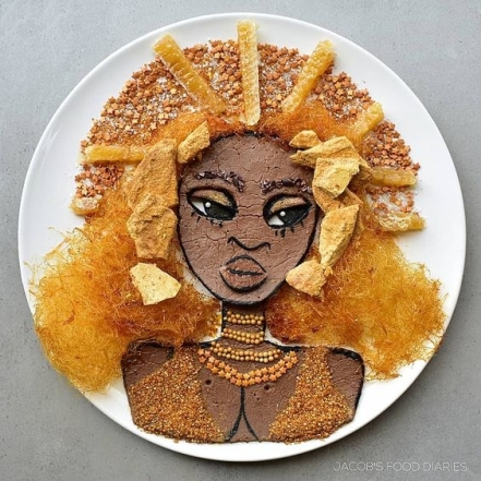 Портрет дівчини з їжі