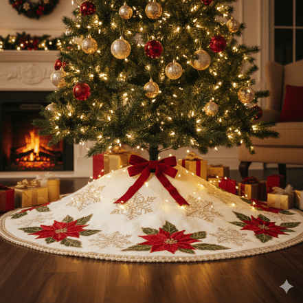 Как задекорировать низ елки