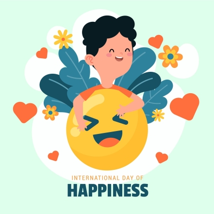 Открытка с международным днем счастья