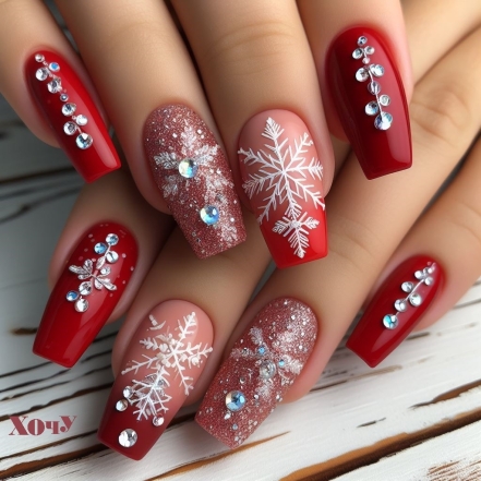 Самый модный декор красных ногтей: делаем стильный маникюр на зиму 2024 (ФОТО) - фото №6
