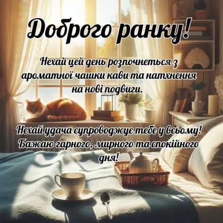 Побажання доброго ранку — яскраві картинки та листівки на кожен день