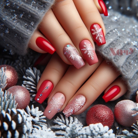 Самый модный декор красных ногтей: делаем стильный маникюр на зиму 2024 (ФОТО) - фото №10