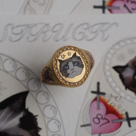 Джиджи Хадид заказала кольцо с изображением кота Тейлор Свифт