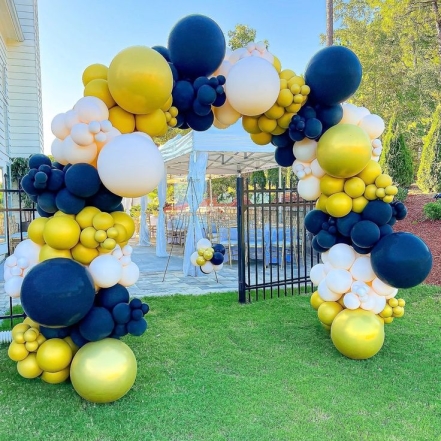 Синие и желтые шарики, фото