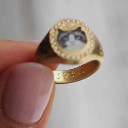 Джиджи Хадид заказала кольцо с изображением кота Тейлор Свифт