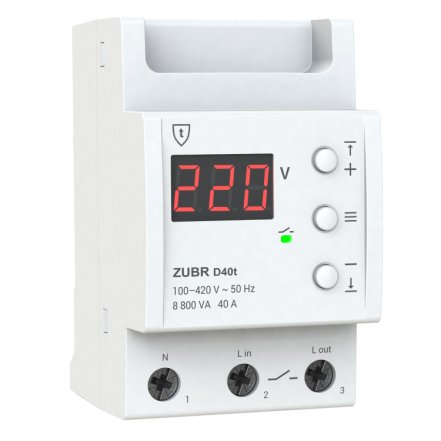 Установленное реле напряжения в электрическом щитке Реле напряжения в электрощите для полной защиты квартиры.