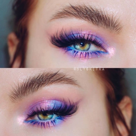 Макияж глаз фиолетового цвета, фото