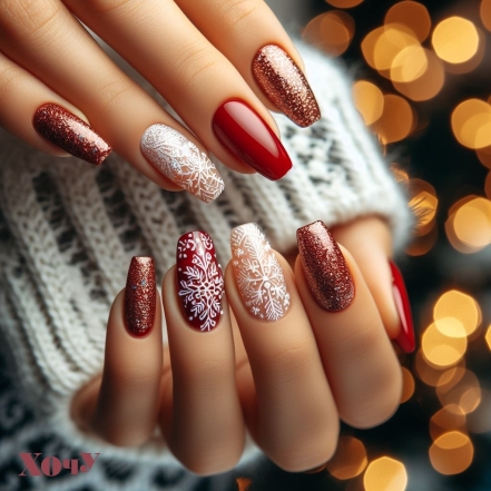 Самый модный декор красных ногтей: делаем стильный маникюр на зиму 2024 (ФОТО) - фото №2