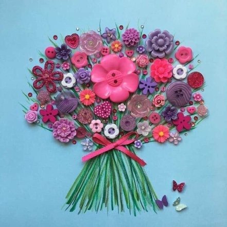 Идеи для картины из пуговиц