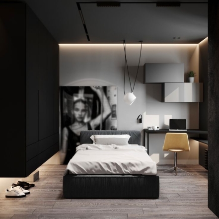 Роскошный контраст: как сделать спальню с черным цветом (ФОТО) - фото №18