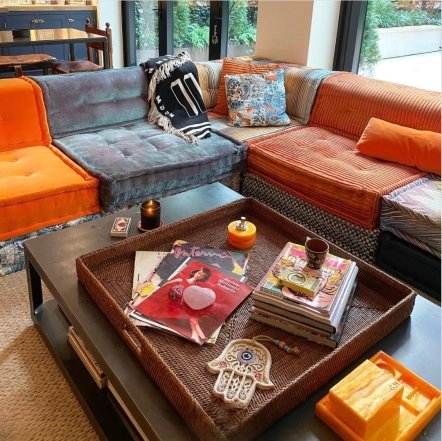 Інтер’єр Джіджі Хадід, журнальний столик