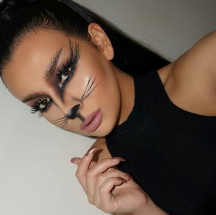 Макіяж кішки на Гелловін, фото