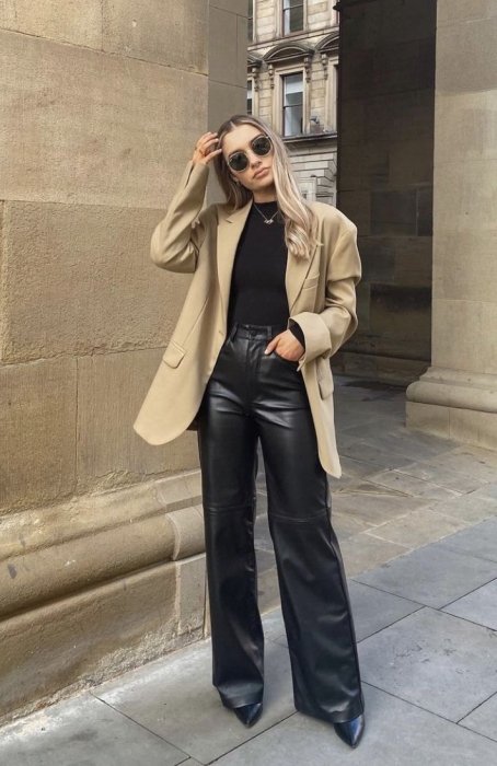 Модные кожаные вещи весна 2026 — фото