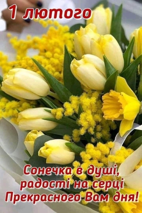 Привіт, 1 лютого! Бажаємо мирного місяця і дива — позитивні картинки українською - фото №6