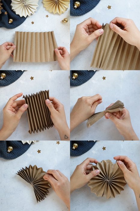 Как сделать звезду на елку из бумаги, мастер-класс для детей