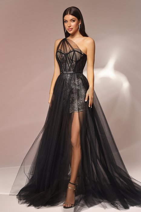 Полупрозрачные выпускные платья, фото