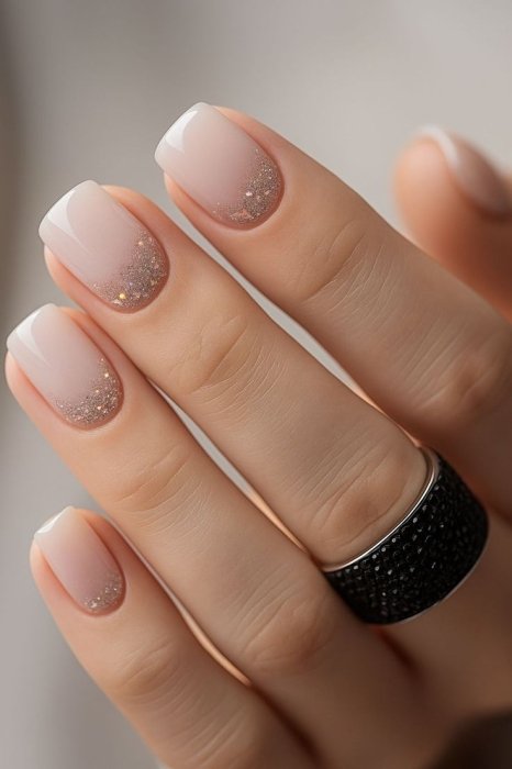 Нюдовий манікюр на Новий рік 2026