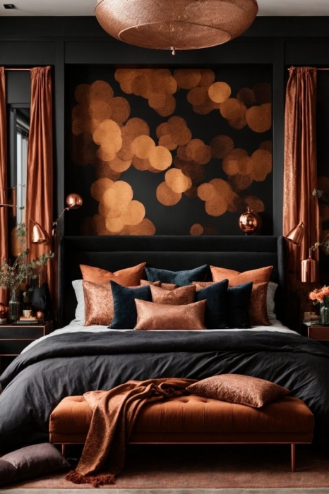 Роскошный контраст: как сделать спальню с черным цветом (ФОТО) - фото №3