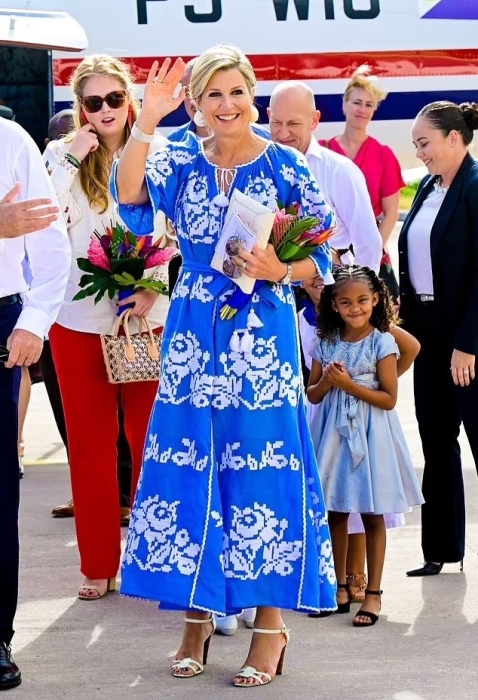 В платье-вышиванке от украинского бренда: королева Нидерландов Максима поразила эффектным образом (ФОТО) - фото №2