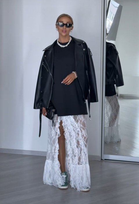 Мереживна спідниця — приклади стилізації