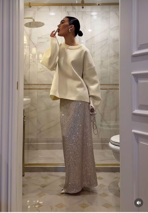 Образы на Новый год 2026 с пайетками, фото