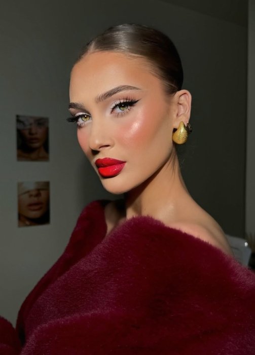 Новогодний макияж 2026, фото.