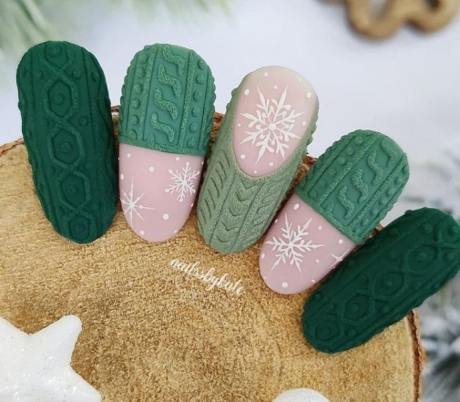 Снежинки и эффект свитера: самые модные ногти на декабрь 2023, мастер-класс (ФОТО) - фото №10