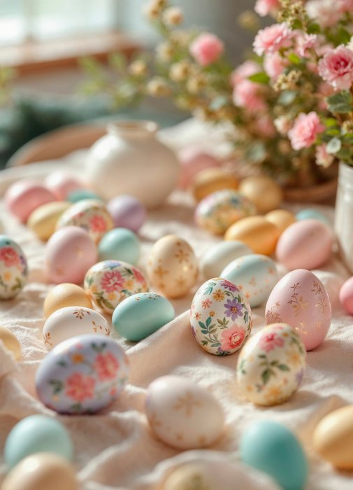 Картинки для телефона к Пасхе: крашенки, золото, цветы — скачать бесплатно