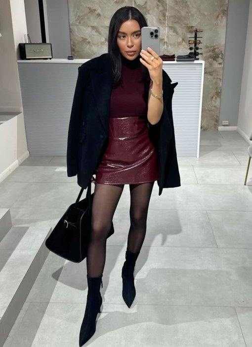 Кожаные юбки, которые будут в тренде осенью 2025 года, фото