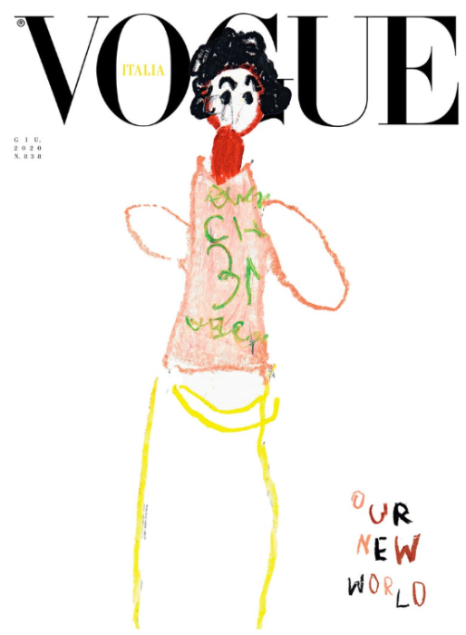 Обложка дня: итальянский Vogue поместил на обложку детские рисунки (ФОТО) - фото №1