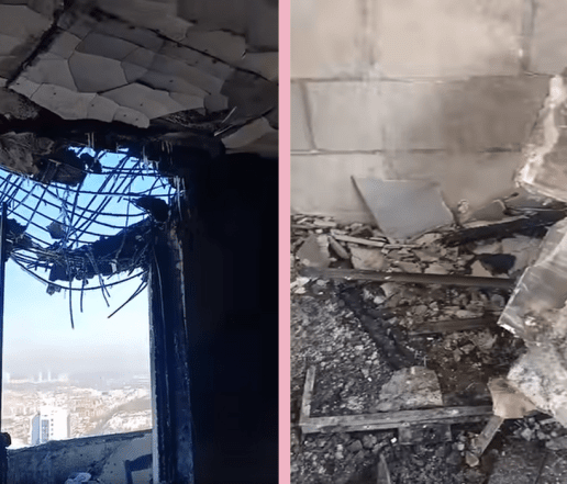 Алексей Гончаренко показал разрушенный балкон