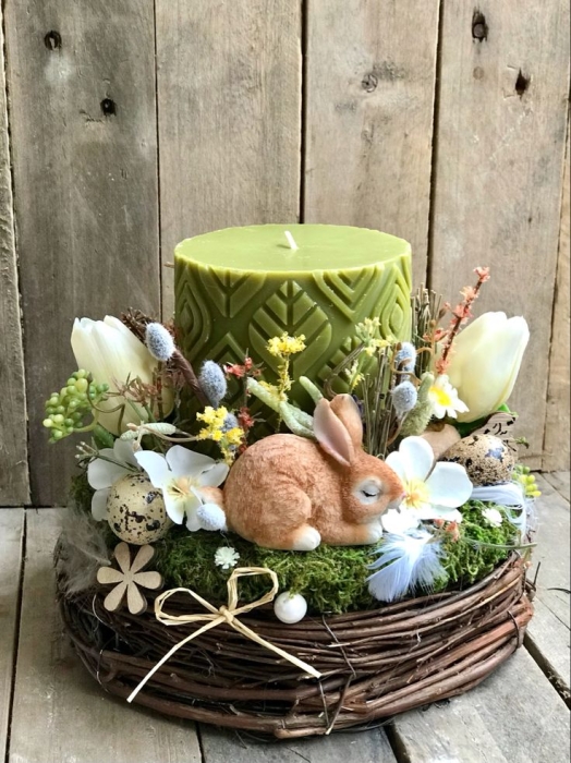 Підсвічник на Великдень із кроликом, фото