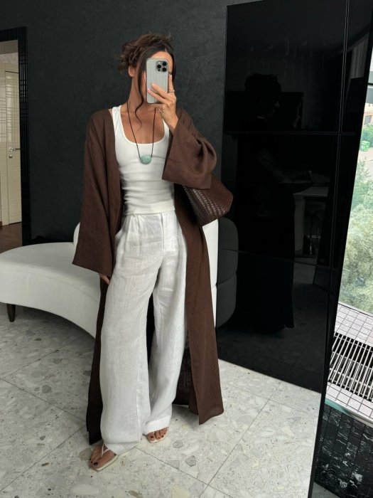 Довгий кардиган, фото