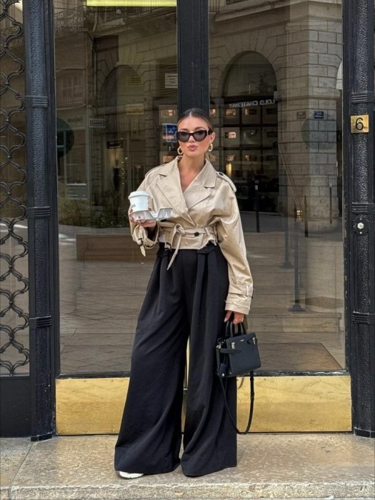 Штани палаццо — добірка модних образів на весну 2026