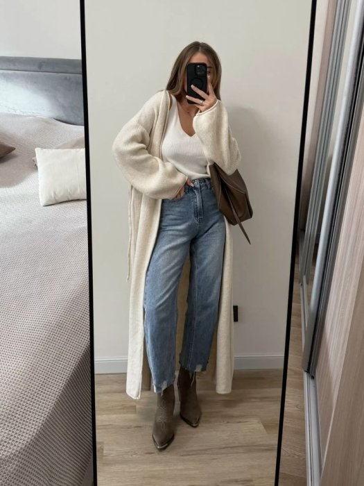 Довгий кардиган, фото